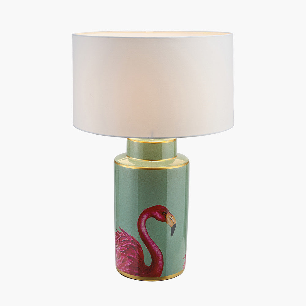 Flamingo table lamp with optional white lampshade