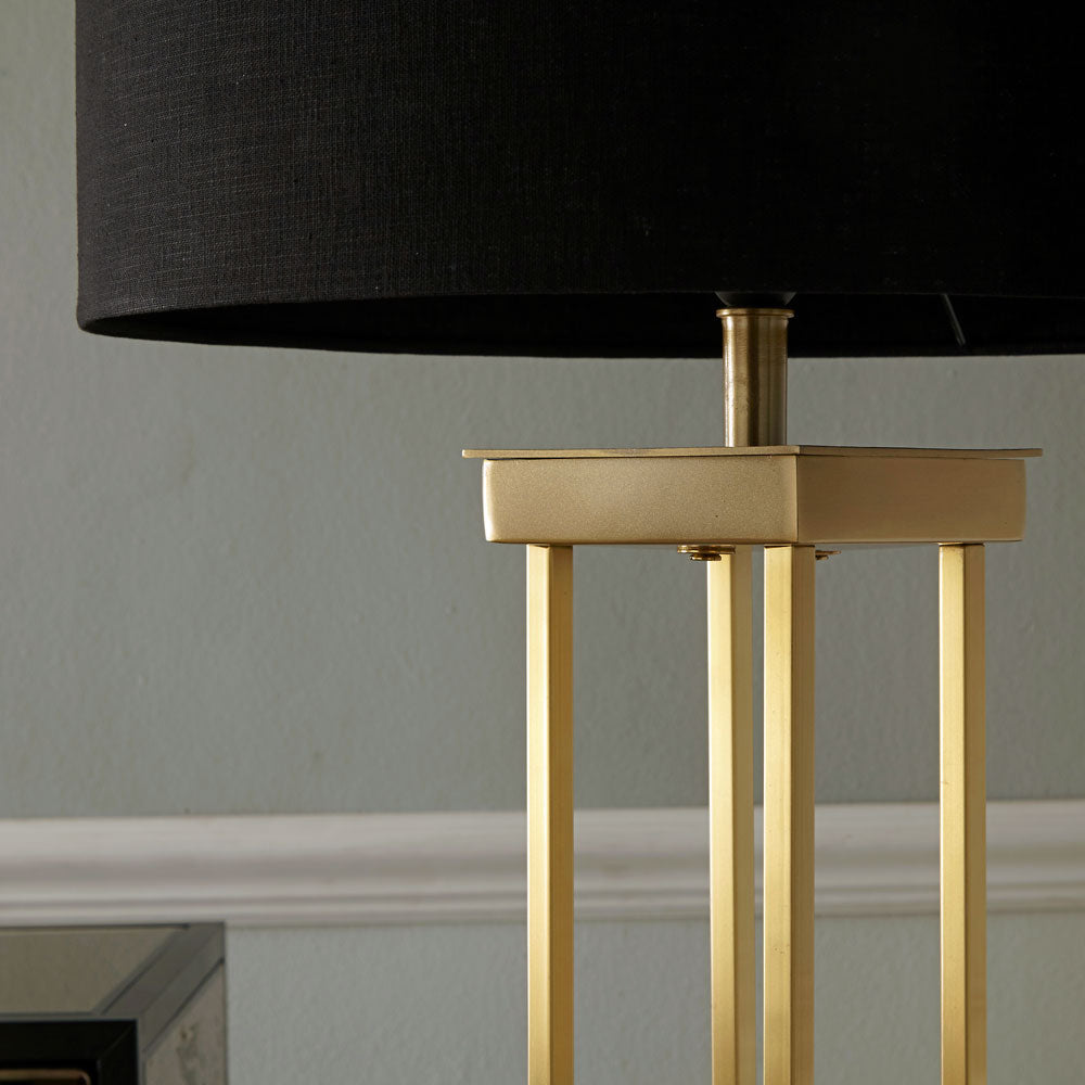 Floor lamp brass with optional lampshade