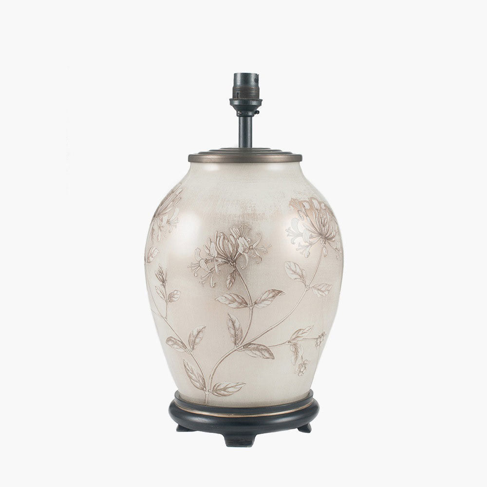 Honeysuckle Floral Table Lamp base by Jenny Worrall and sold by South Charlotte Fine Lighting.