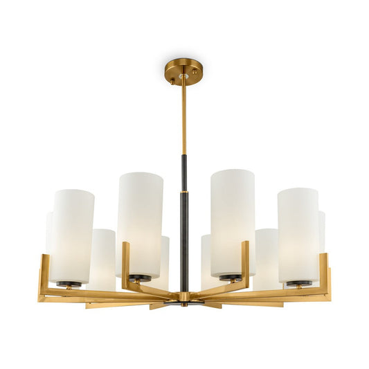 Fortano High Chandelier With Black and brass Styling-Maytoni-South Charlotte Fine Lighting