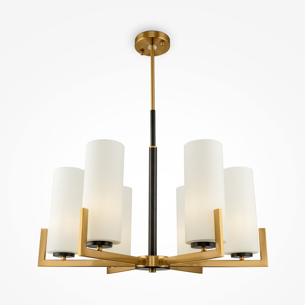 Fortano Low Chandelier With Black and brass Styling-Maytoni-South Charlotte Fine Lighting