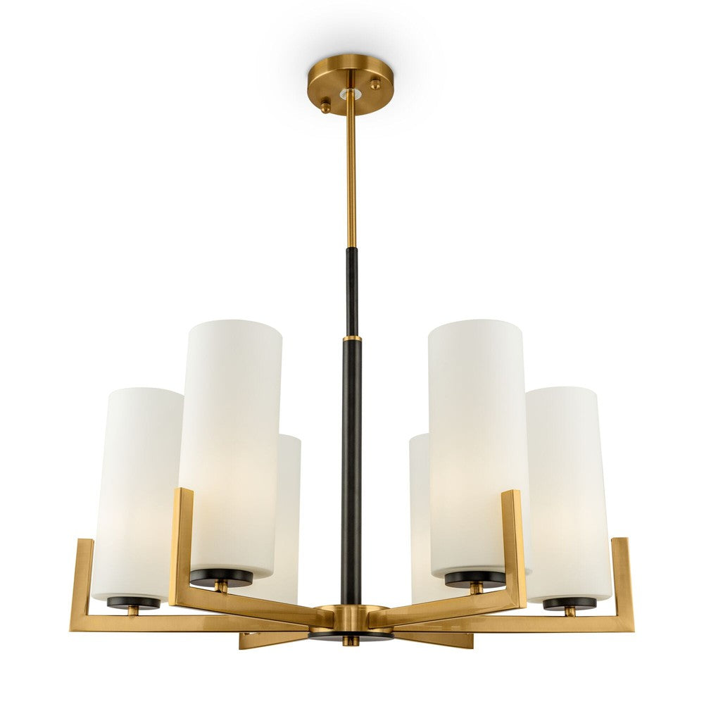 Fortano Low Chandelier With Black and brass Styling-Maytoni-South Charlotte Fine Lighting