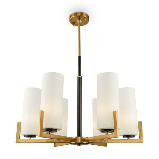 Fortano Low Chandelier With Black and brass Styling-Maytoni-South Charlotte Fine Lighting