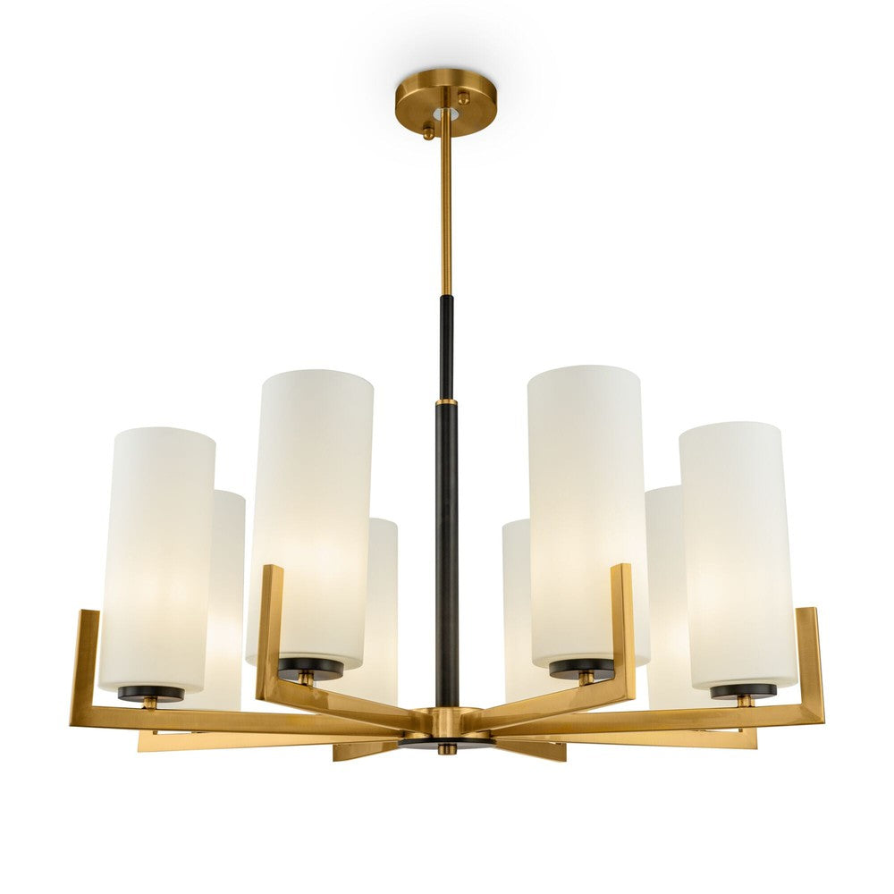 Fortano Mid Chandelier With Black and brass Styling-Maytoni-South Charlotte Fine Lighting