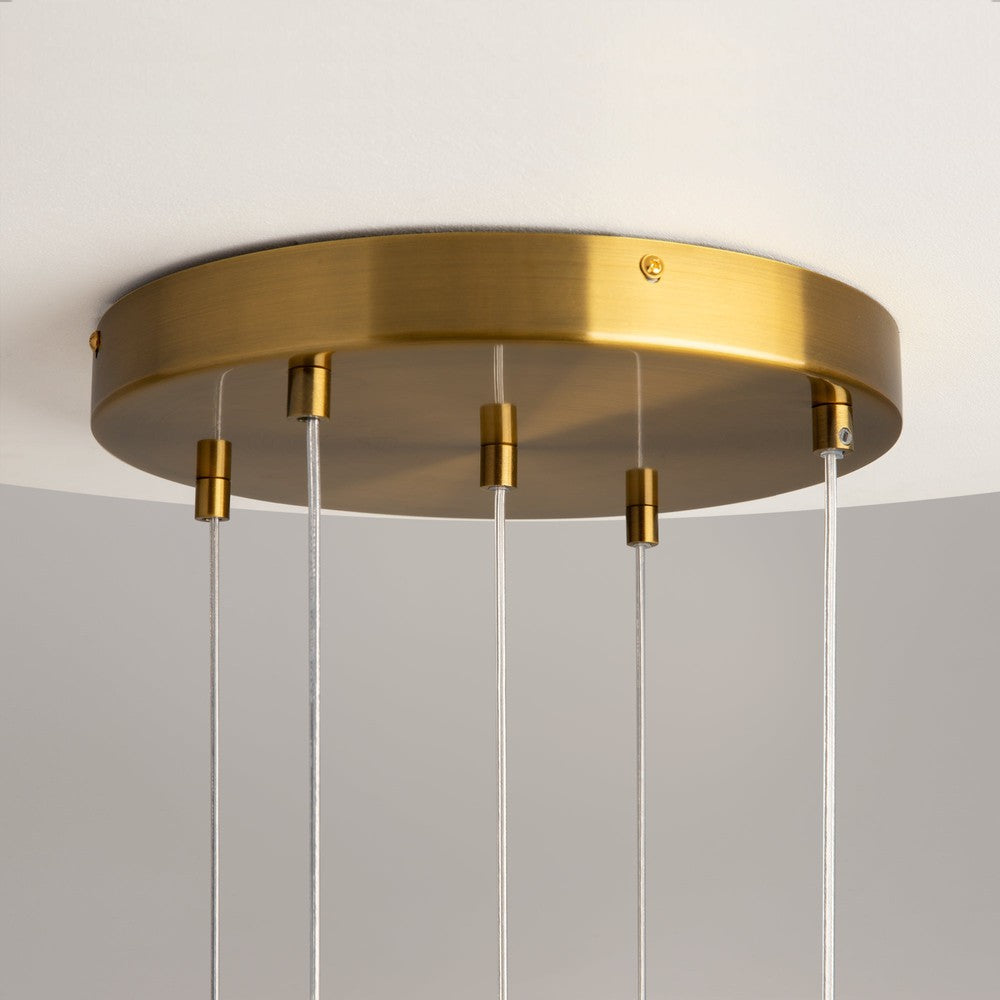 Frozen Pendant Lamp With Brass Styling - Five Lights-Maytoni-South Charlotte Fine Lighting