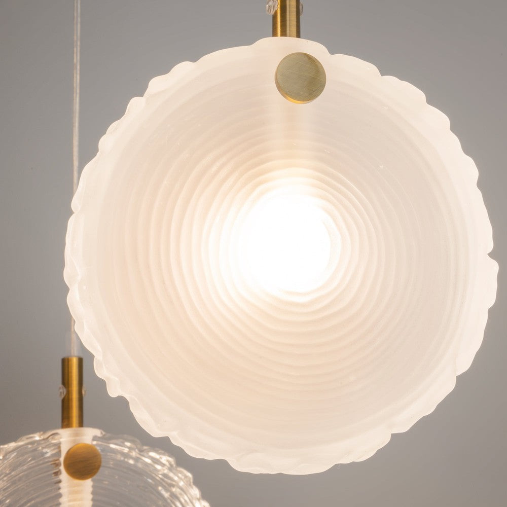 Frozen Pendant Lamp With Brass Styling - Five Lights-Maytoni-South Charlotte Fine Lighting