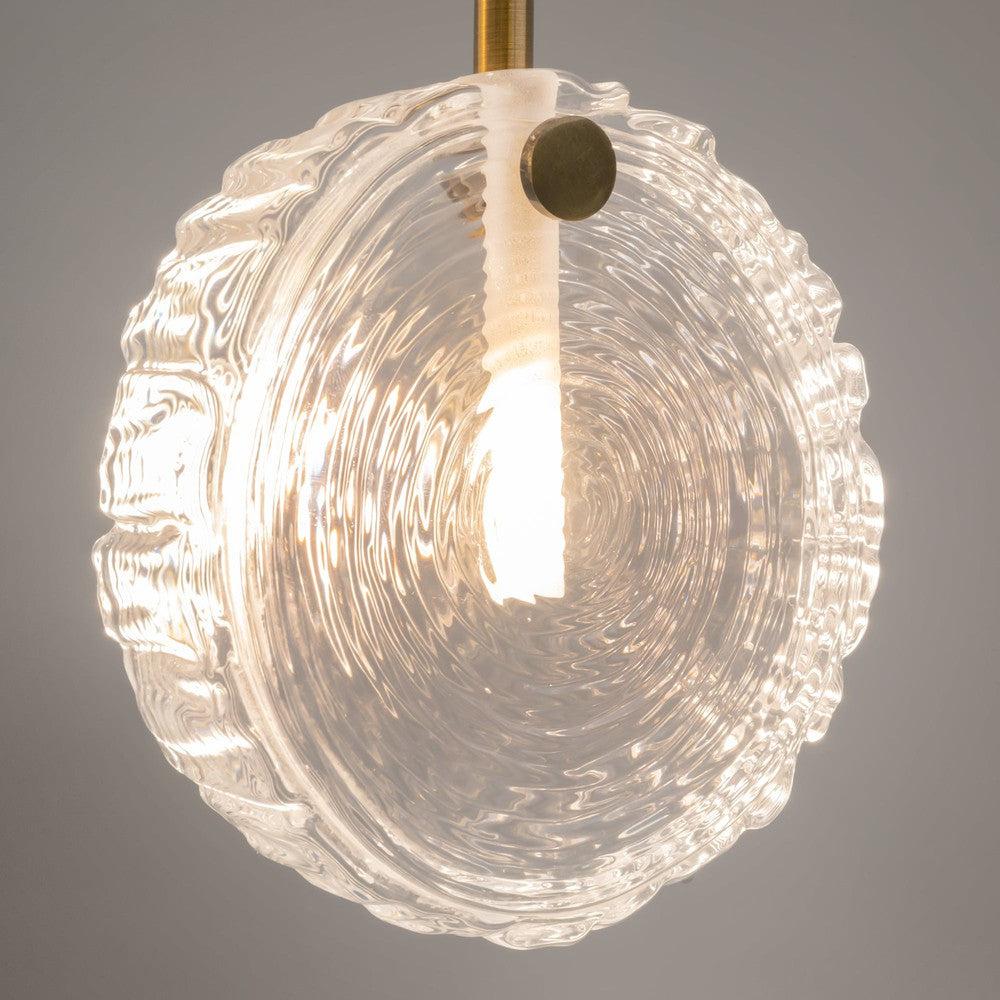 Frozen Pendant Lamp With Brass Styling - Five Lights-Maytoni-South Charlotte Fine Lighting