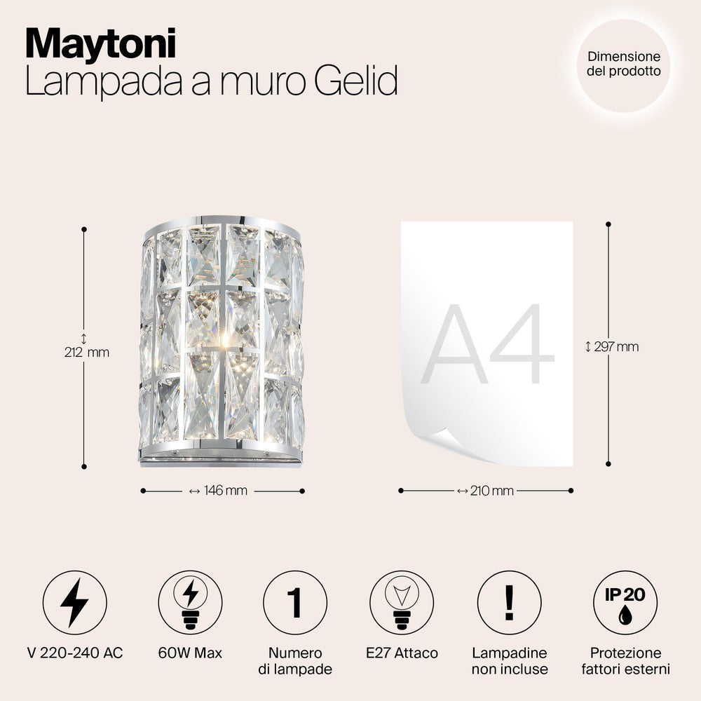 Gelid Wall Lamp With Chrome Styling-Maytoni-South Charlotte Fine Lighting