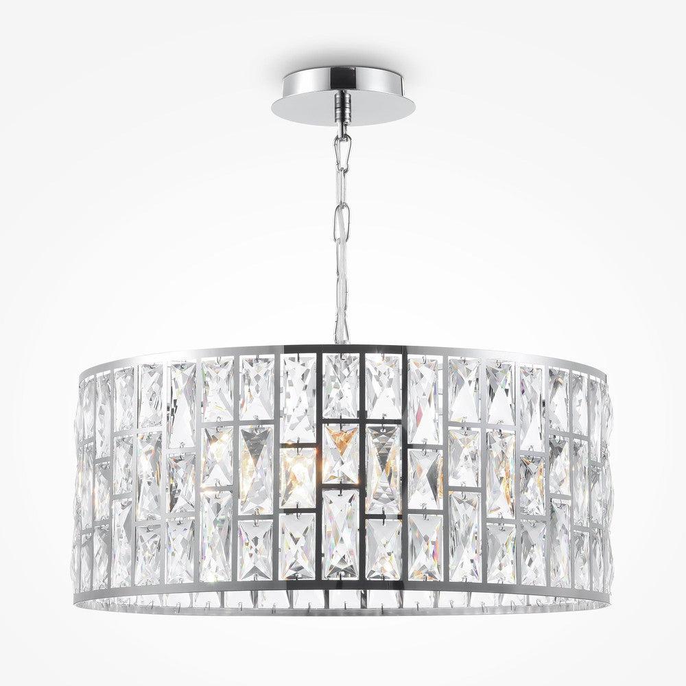 Gelid Wide Chandelier With Chrome Styling-Maytoni-South Charlotte Fine Lighting