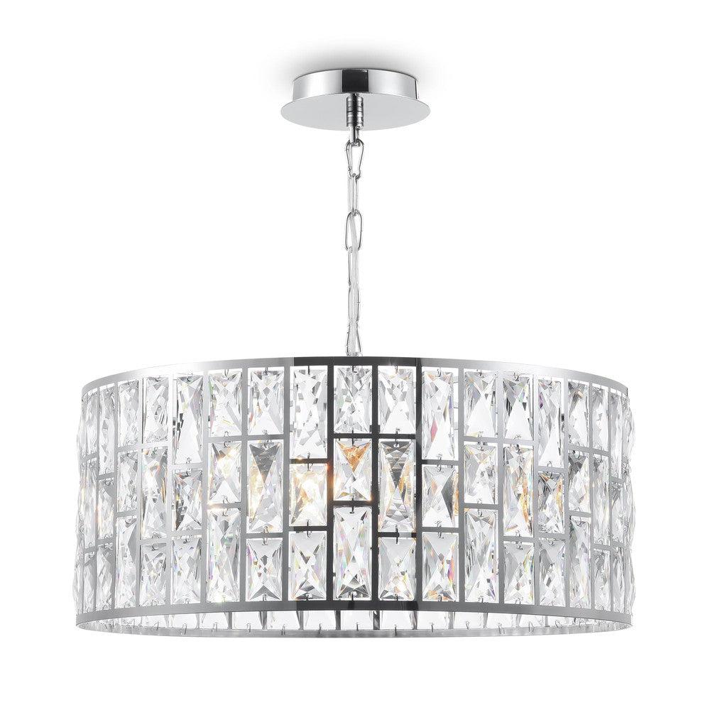 Gelid Wide Chandelier With Chrome Styling-Maytoni-South Charlotte Fine Lighting