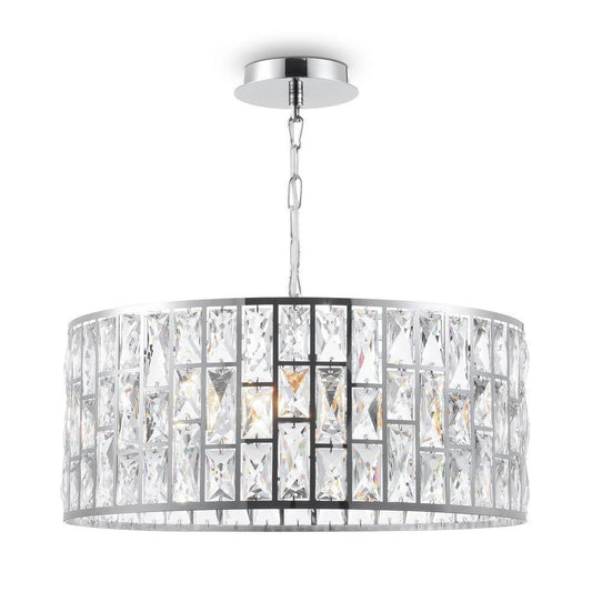 Gelid Wide Chandelier With Chrome Styling-Maytoni-South Charlotte Fine Lighting