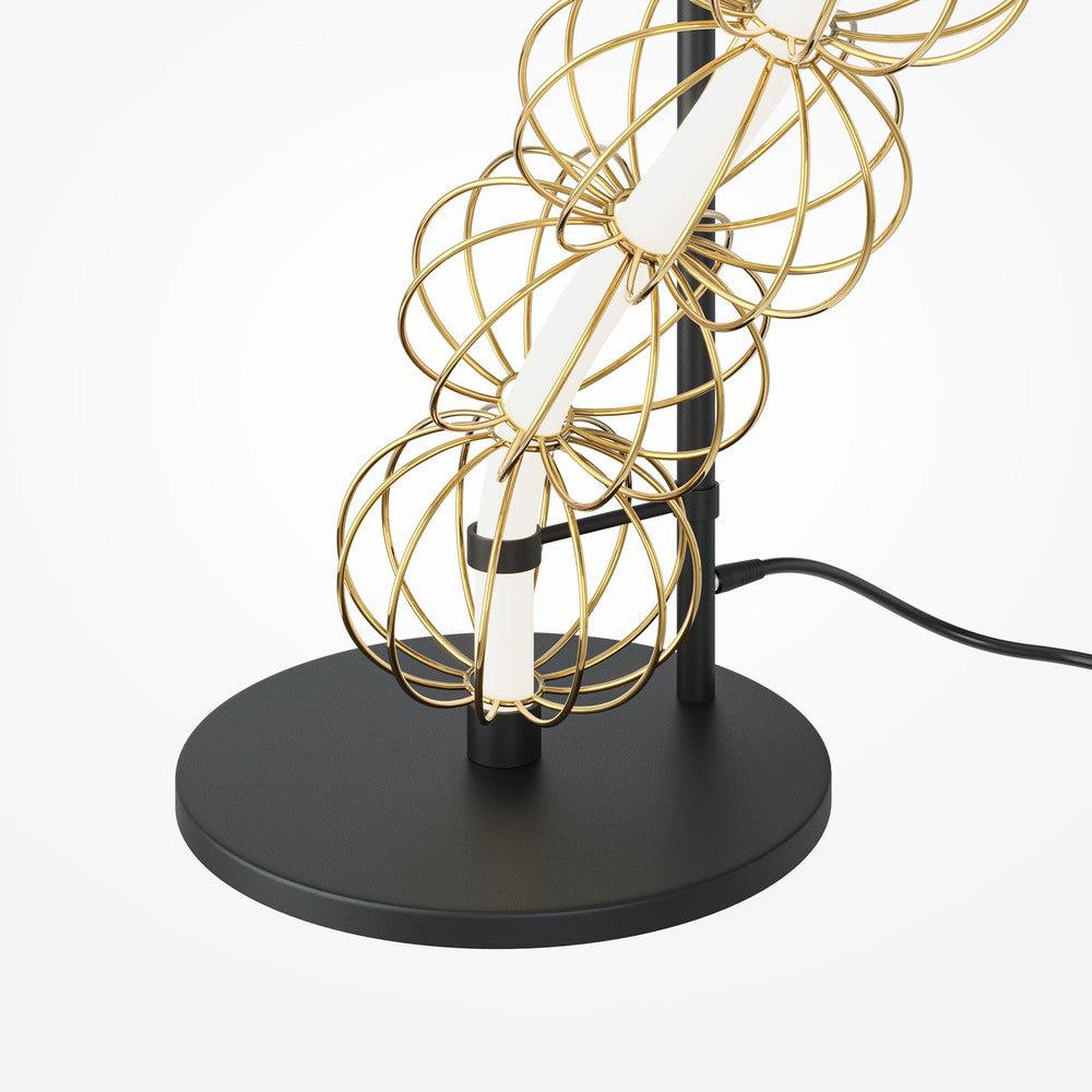 Golden Cage Floor Lamp With Gold Styling-Maytoni-South Charlotte Fine Lighting