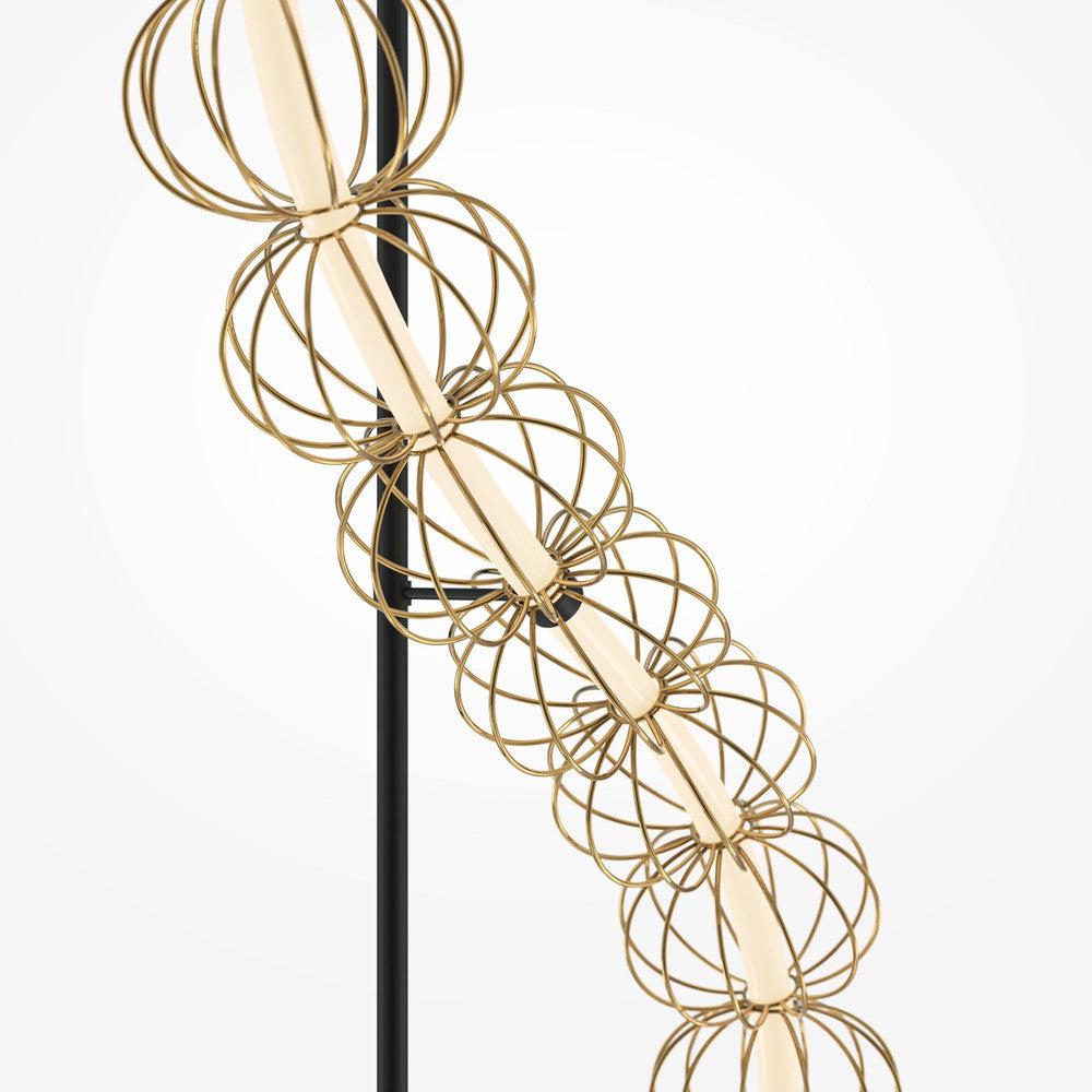 Golden Cage Floor Lamp With Gold Styling-Maytoni-South Charlotte Fine Lighting