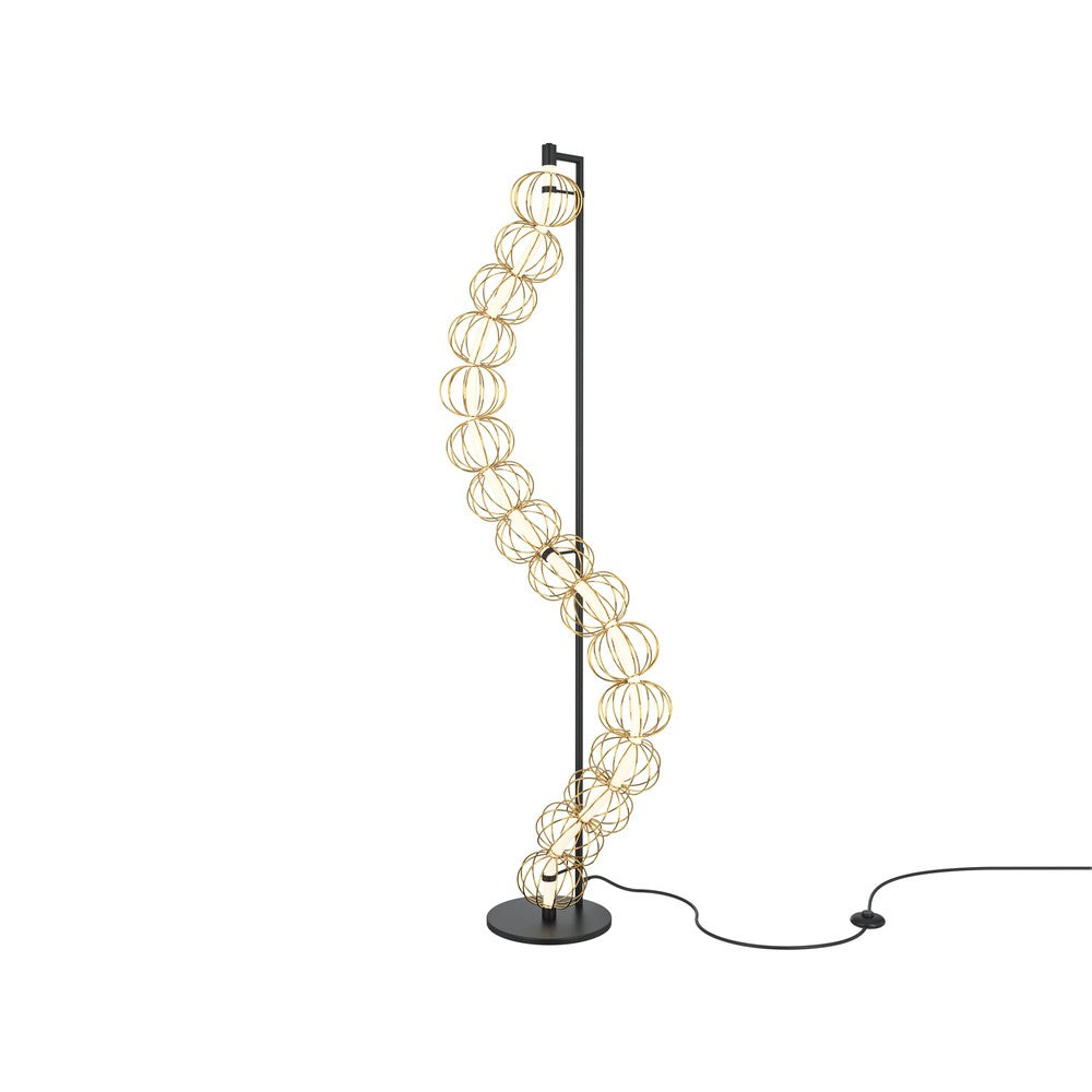 Golden Cage Floor Lamp With Gold Styling-Maytoni-South Charlotte Fine Lighting