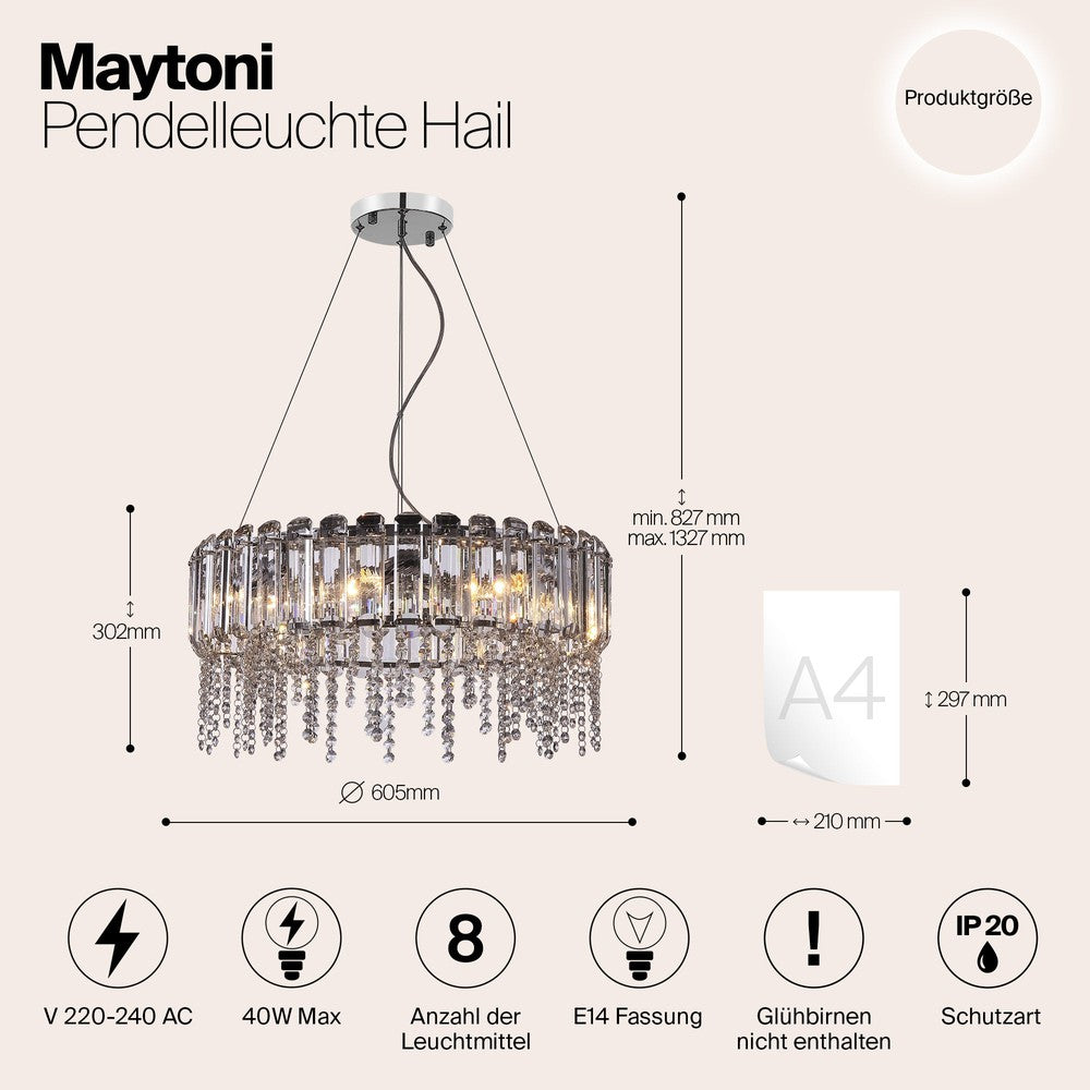 Hail Chandelier With Chrome Styling-Maytoni-South Charlotte Fine Lighting