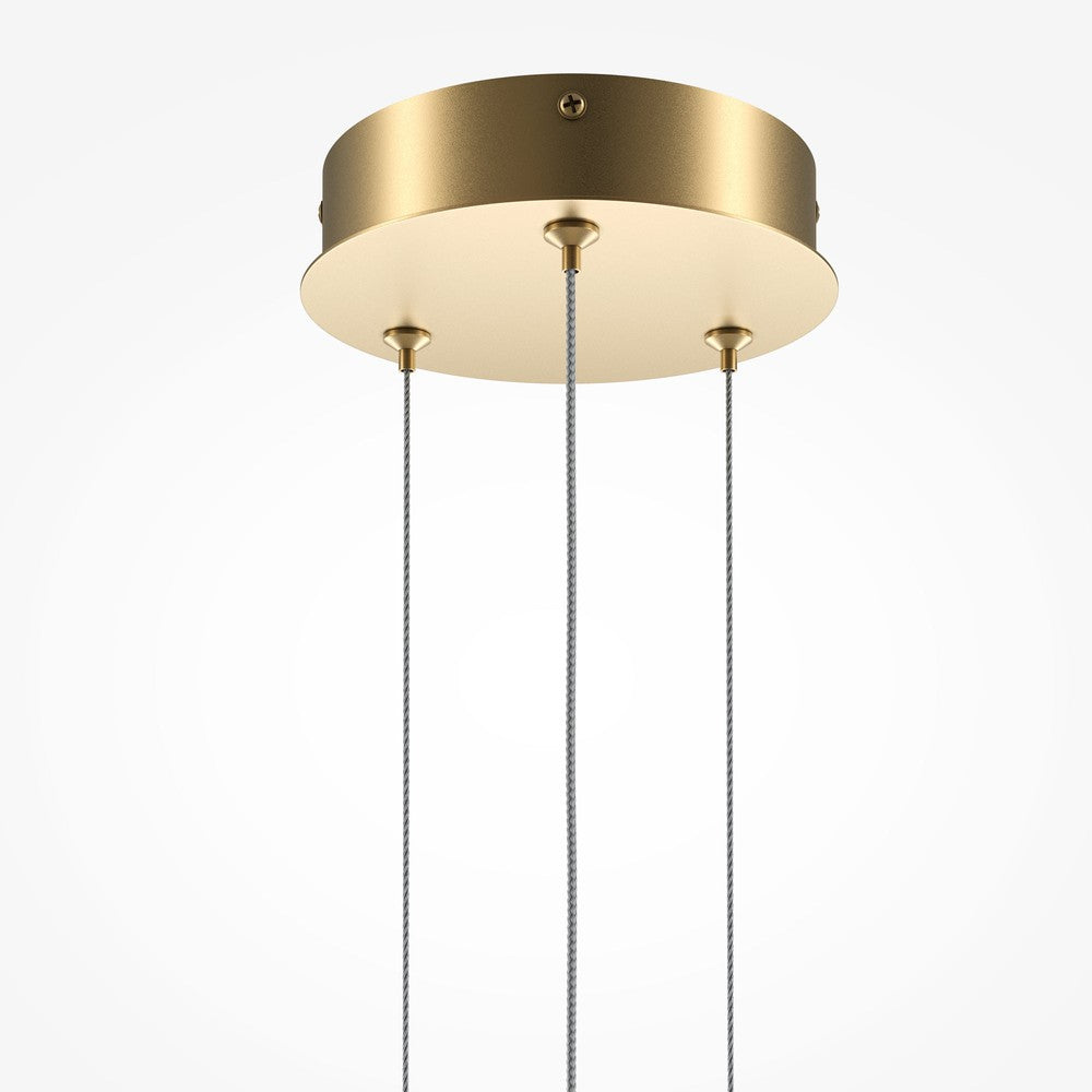 Halo Circle And Line Pendant Lamp With Brass Styling-Maytoni-South Charlotte Fine Lighting