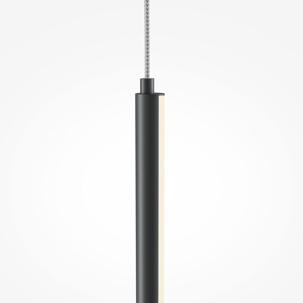 Halo Vertical Pendant Lamp In Black-Maytoni-South Charlotte Fine Lighting