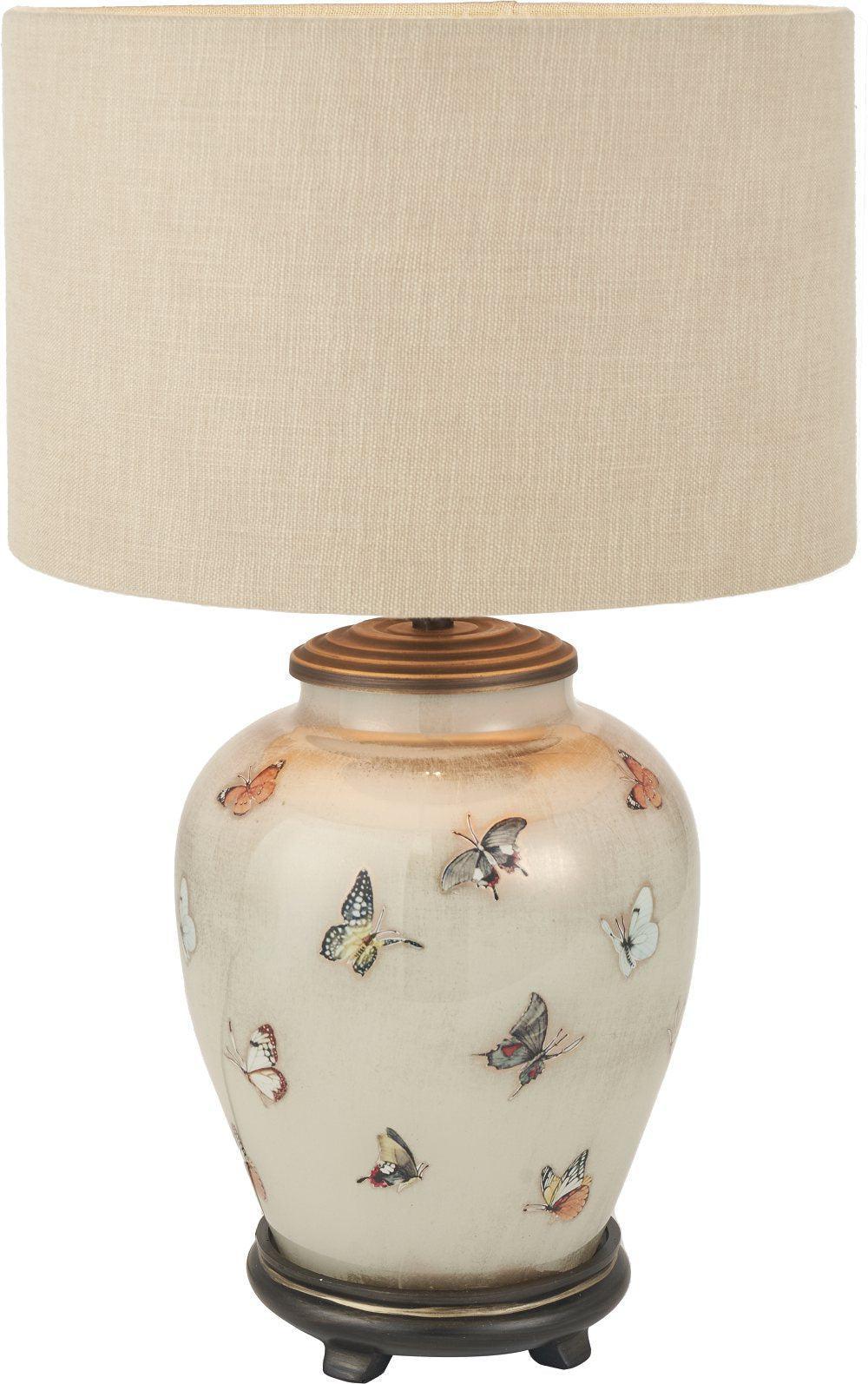 Butterflies Small Glass Table Lamp Base