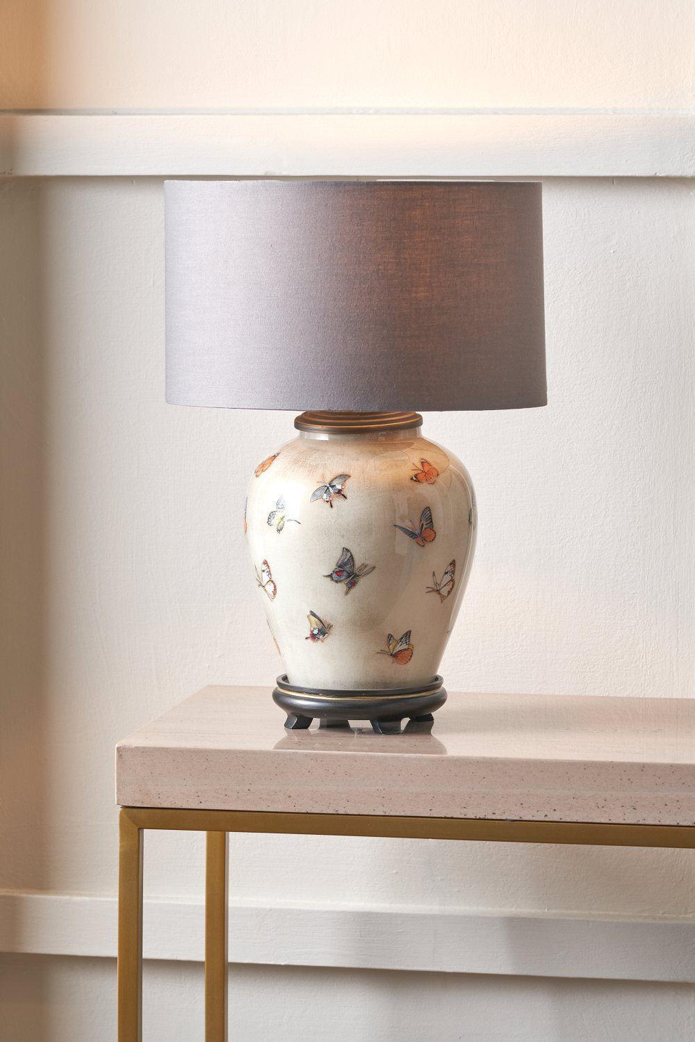 Butterflies Small Glass Table Lamp Base