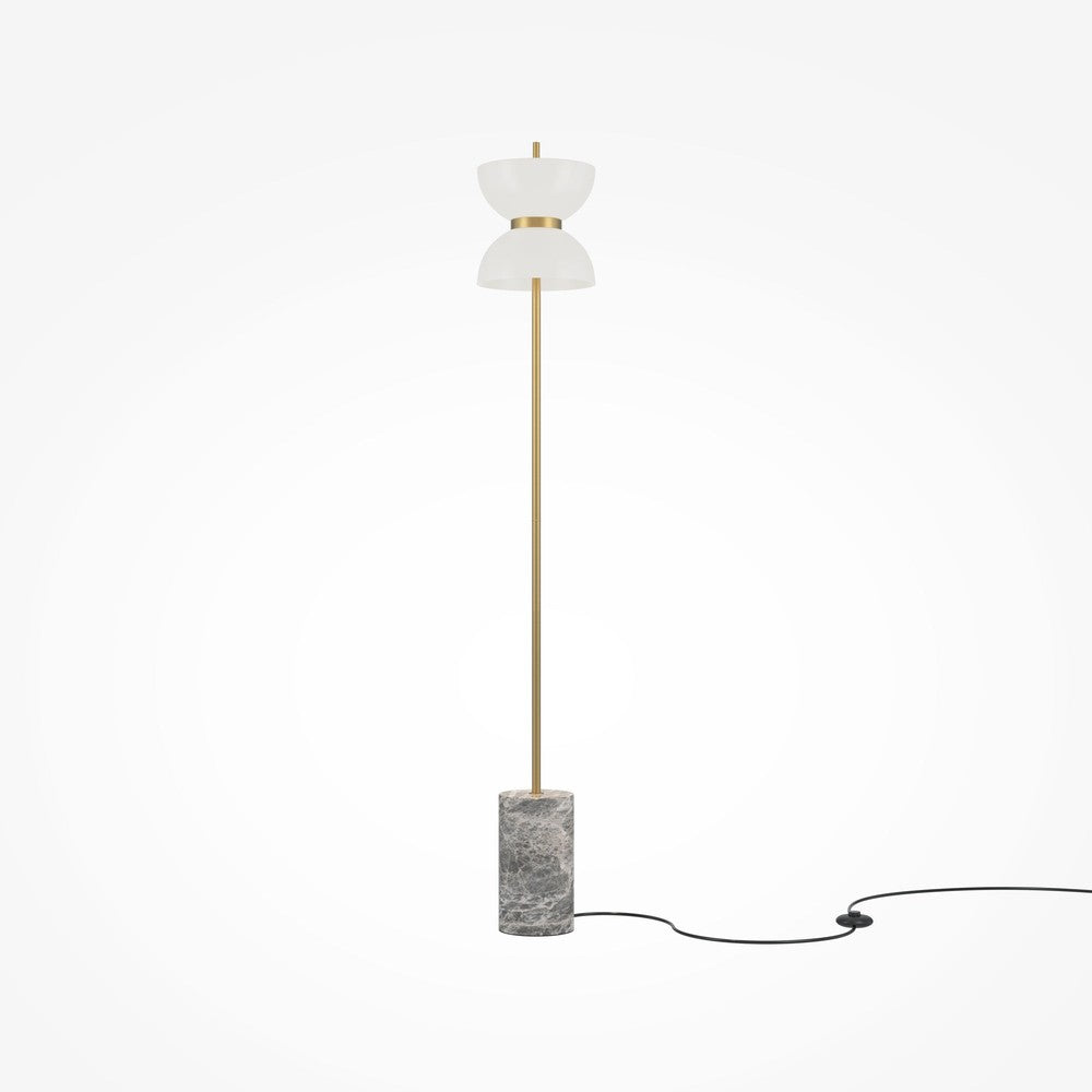 Kyoto Floor Lamp With Gold and grey Styling-Maytoni-South Charlotte Fine Lighting