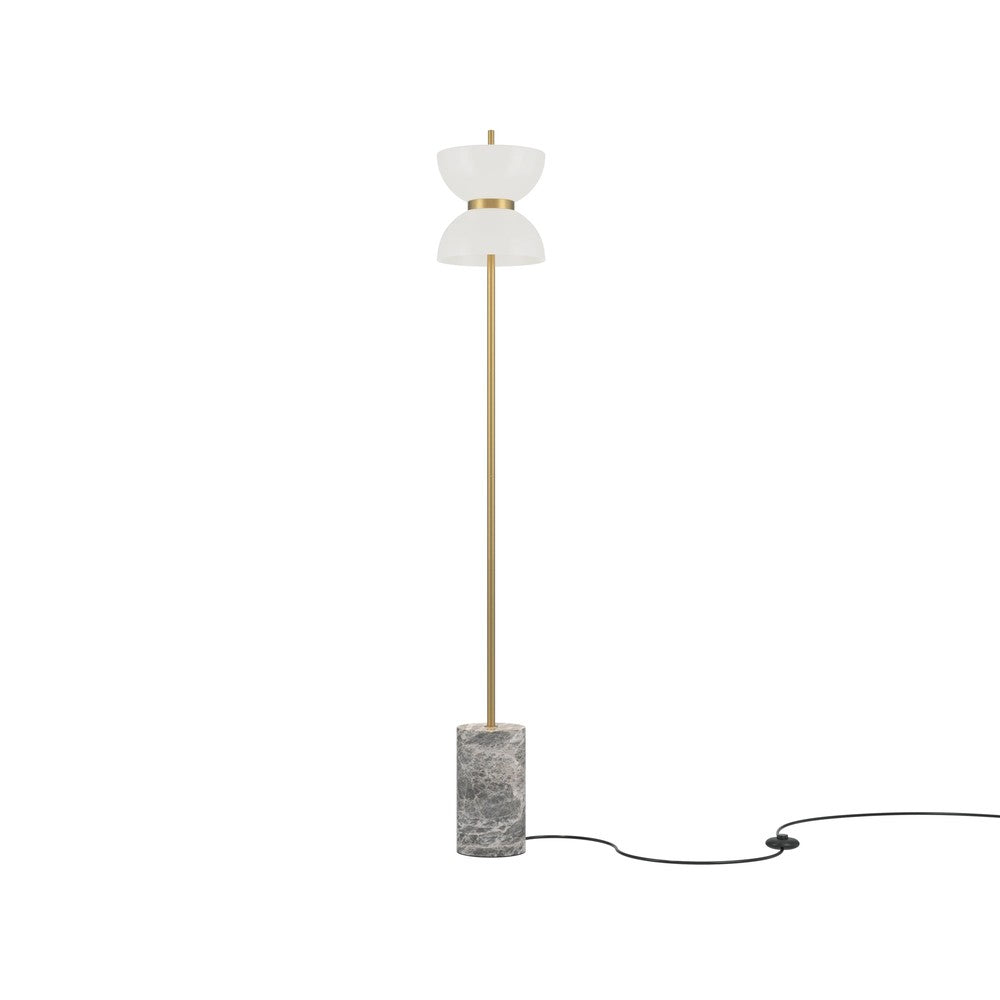 Kyoto Floor Lamp With Gold and grey Styling-Maytoni-South Charlotte Fine Lighting