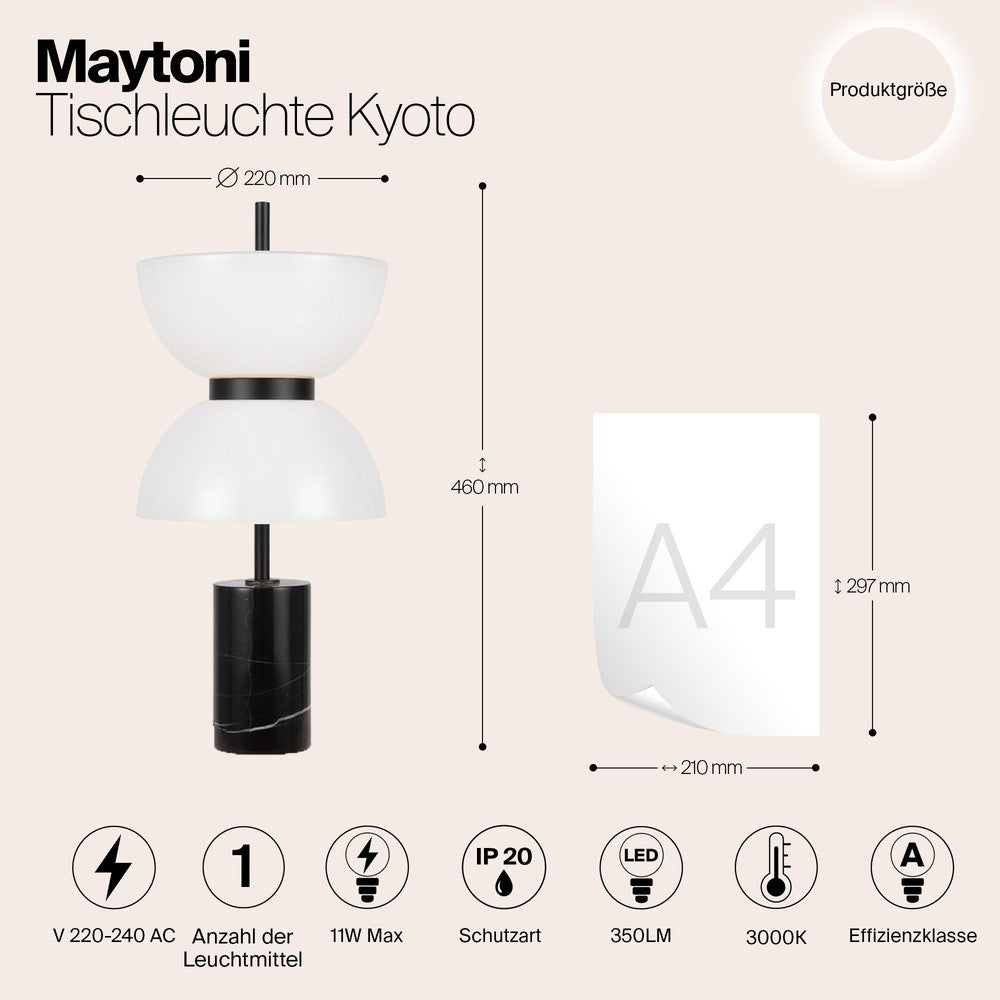 Kyoto Table Lamp In Black-Maytoni-South Charlotte Fine Lighting