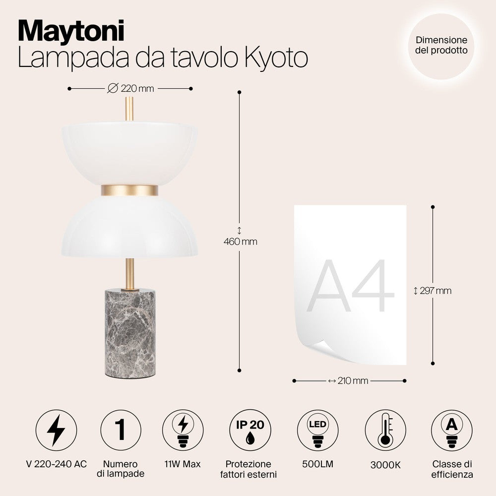 Kyoto Table Lamp With Gold and grey Styling-Maytoni-South Charlotte Fine Lighting