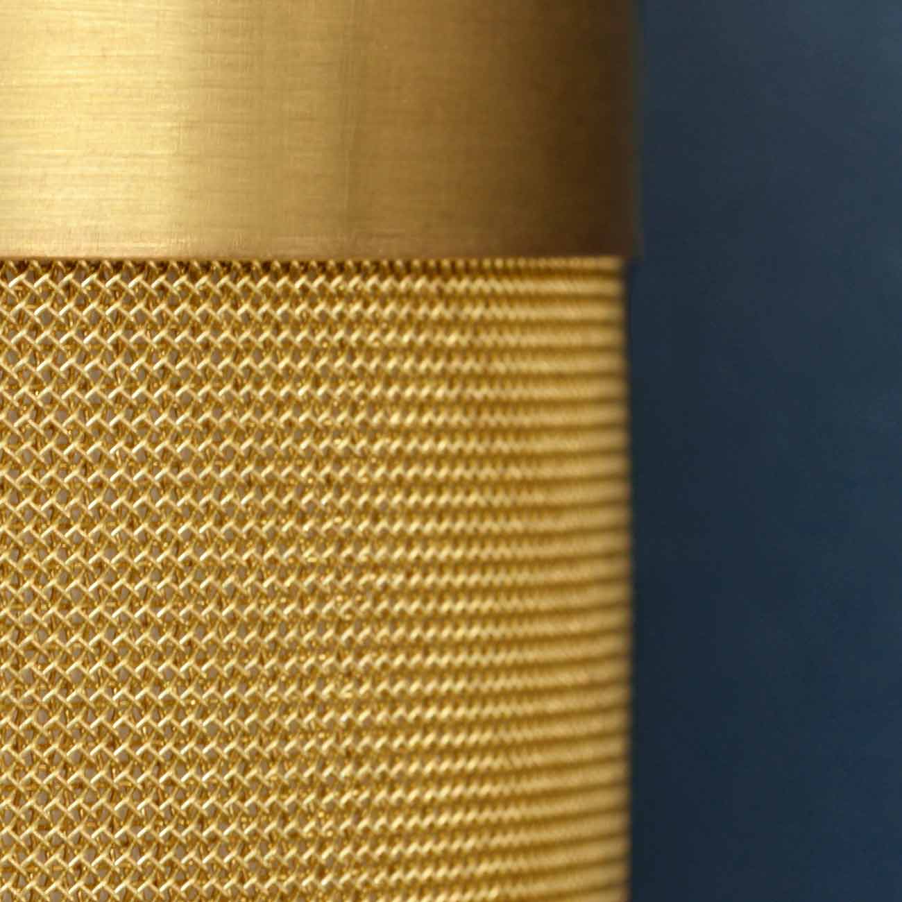Brass weave detail on the luxury LOOM 3 Pendant Cascade Light, supplied by South Charlotte Fine Lighting