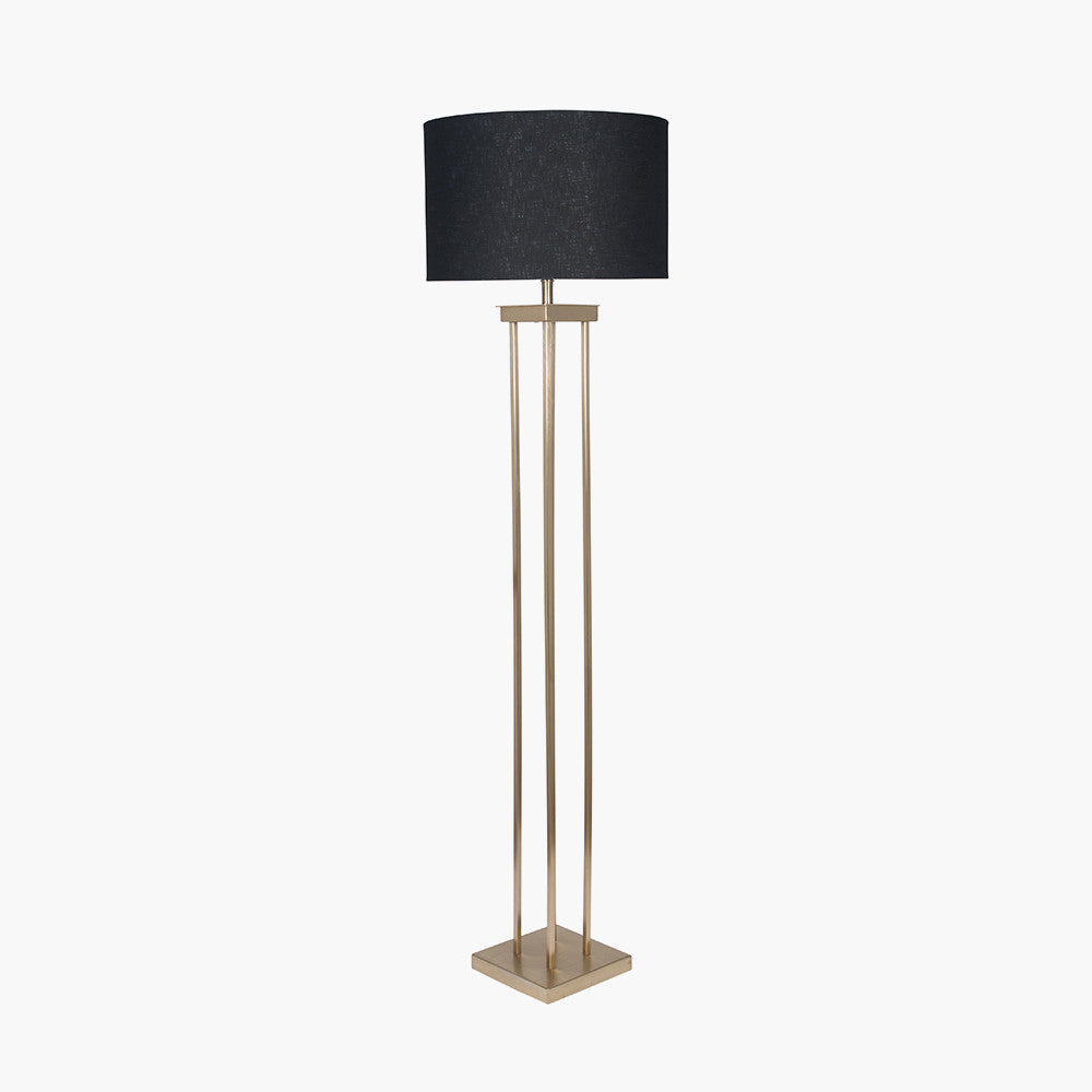 Langston brass floor lamp with optional black lampshade