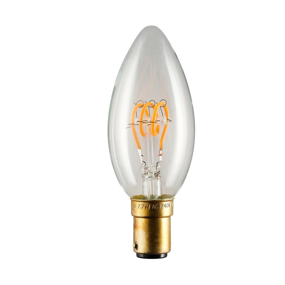 THe Leda Decorative LED Candle Bulb has a B15 fitting and is sold by South Charlotte Fine Lighting