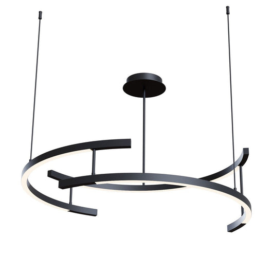 Line Pendant Lamp Curves In Black A-Maytoni-South Charlotte Fine Lighting