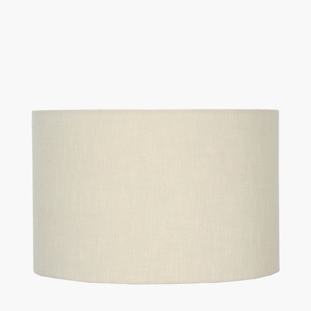 Lino 40cm Cream Self Lined Linen Cylinder Lampshade