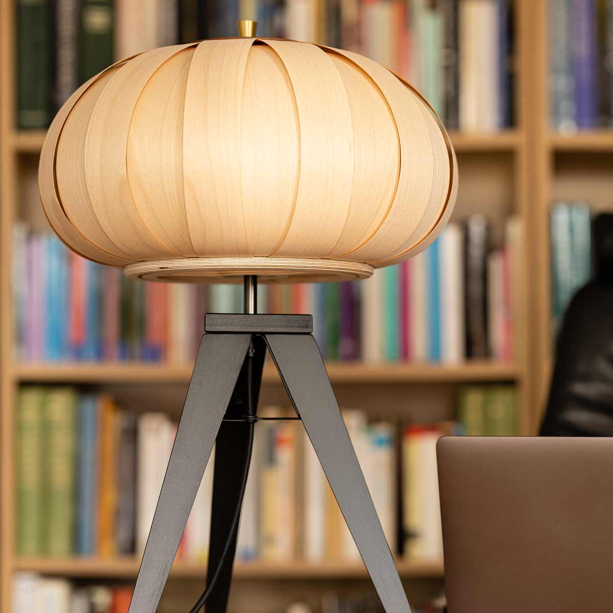 The Baby Bloom Tripod Lamp can also be a great  luxury desk lamp and is sold by South Charlotte Fine Lighting