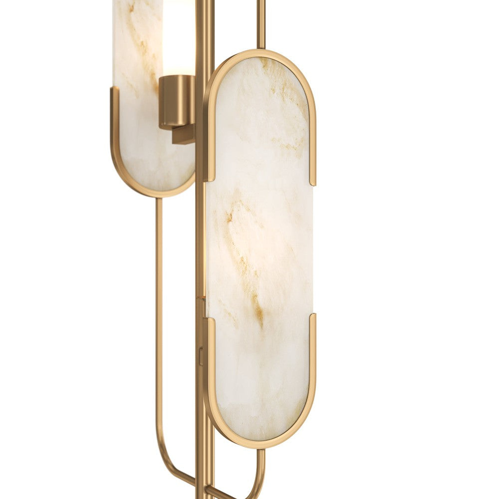 Marmo Floor Lamp With Gold Styling-Maytoni-South Charlotte Fine Lighting