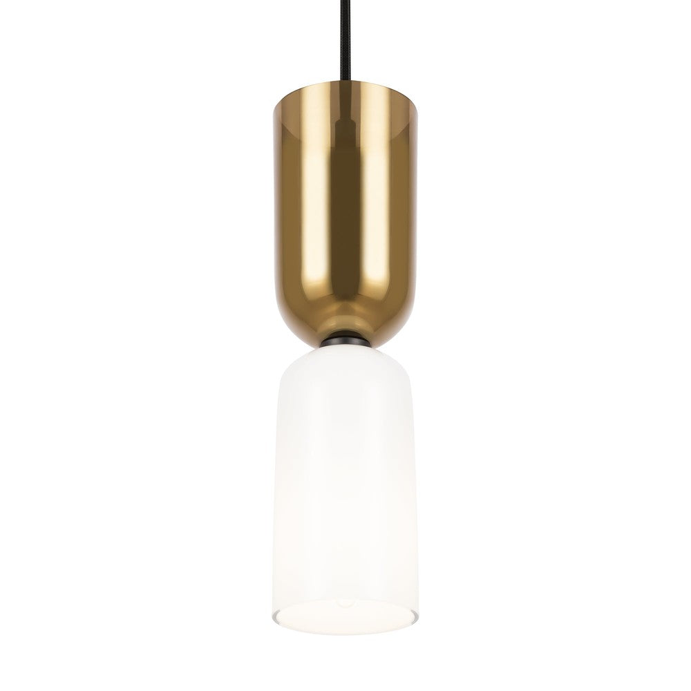 Memory Pendant Lamp With White And Gold Coloured Lampshade-Maytoni-South Charlotte Fine Lighting