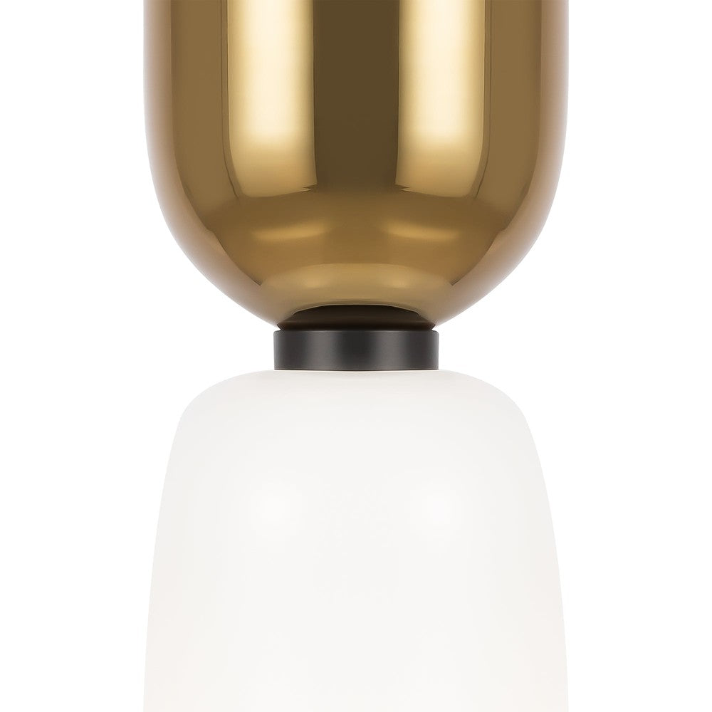 Memory Pendant Lamp With White And Gold Coloured Lampshade-Maytoni-South Charlotte Fine Lighting