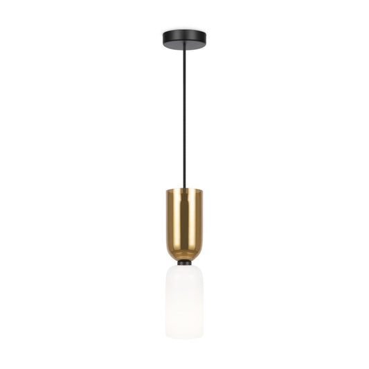 Memory Pendant Lamp With White And Gold Coloured Lampshade-Maytoni-South Charlotte Fine Lighting