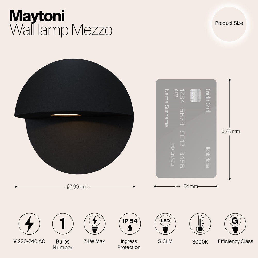 Mezzo Wall Lamp Black-Maytoni-South Charlotte Fine Lighting