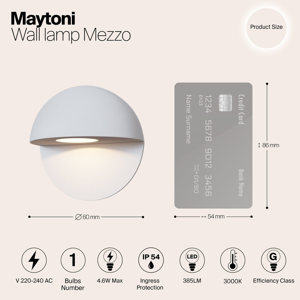 Mezzo Wall Lamp White-Maytoni-South Charlotte Fine Lighting