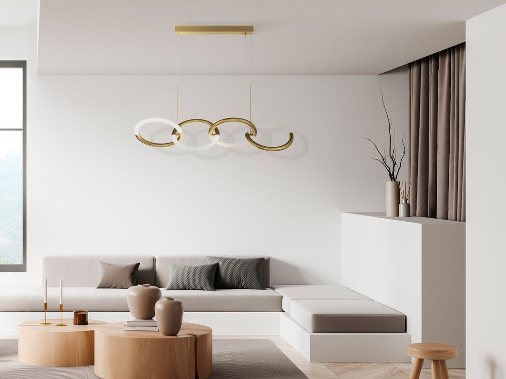 Node Pendant Linear Lamp With Gold Styling-Maytoni-South Charlotte Fine Lighting