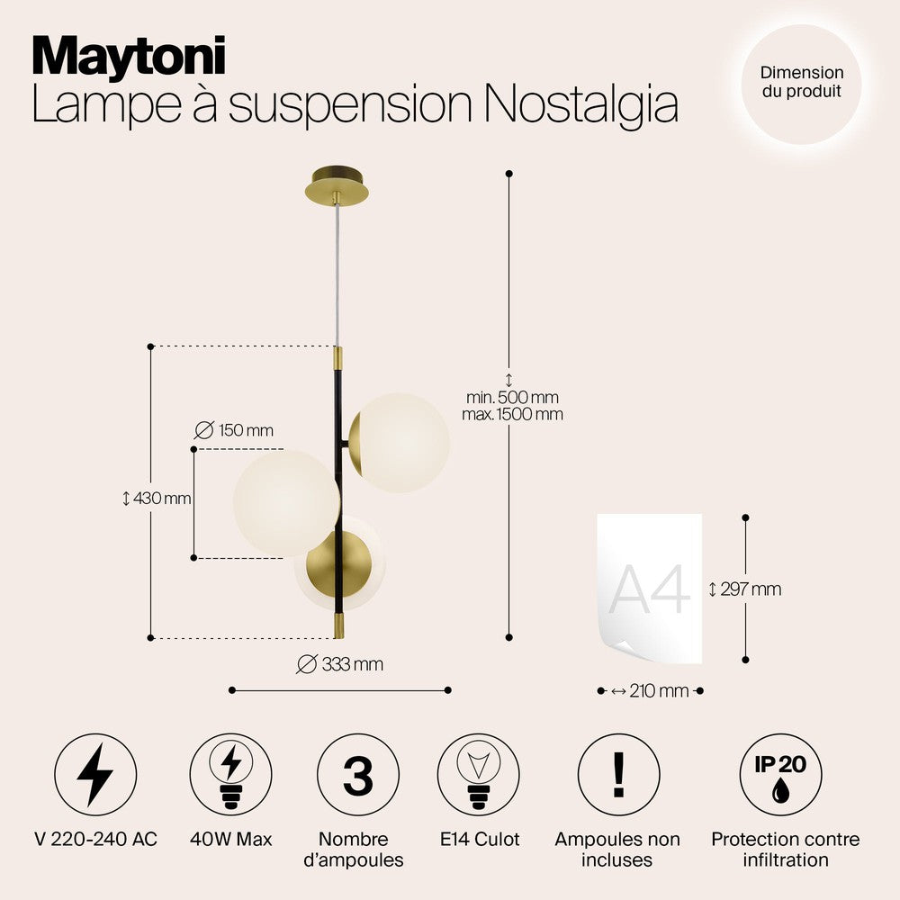 Nostalgia Pendant Lamp Cluster With Gold Styling-Maytoni-South Charlotte Fine Lighting