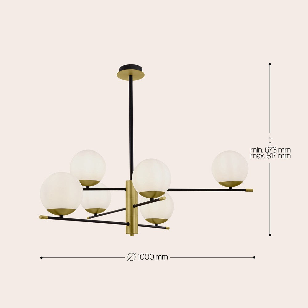 Nostalgia Six Way Chandelier With Gold Styling-Maytoni-South Charlotte Fine Lighting