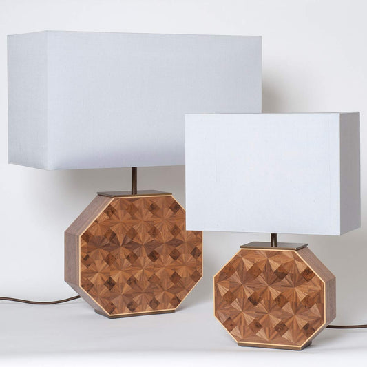 Large and Small Octane Classic designer table lamps sold by South Charlotte Fine Lighting