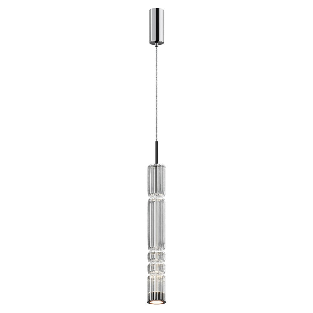 Ordo Long Pendant Lamp With Chrome Styling-Maytoni-South Charlotte Fine Lighting