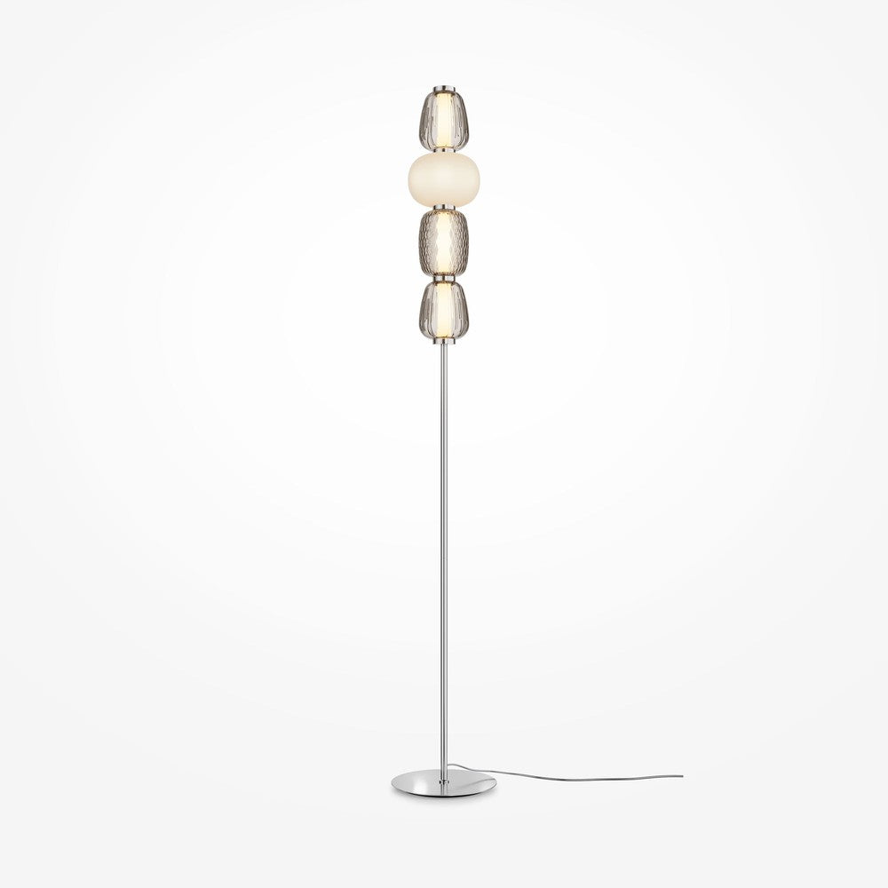 Pattern Floor Lamp With Chrome Styling-Maytoni-South Charlotte Fine Lighting