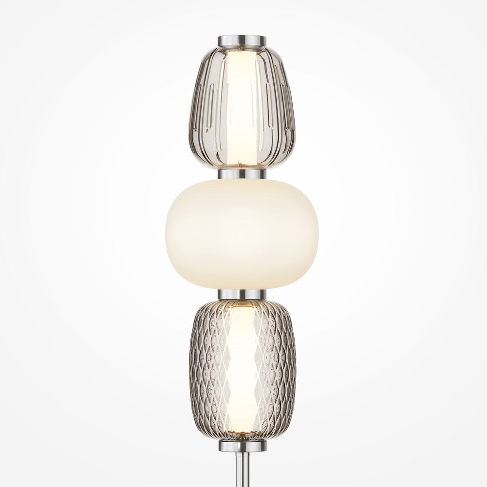 Pattern Table Lamp With Chrome Styling-Maytoni-South Charlotte Fine Lighting