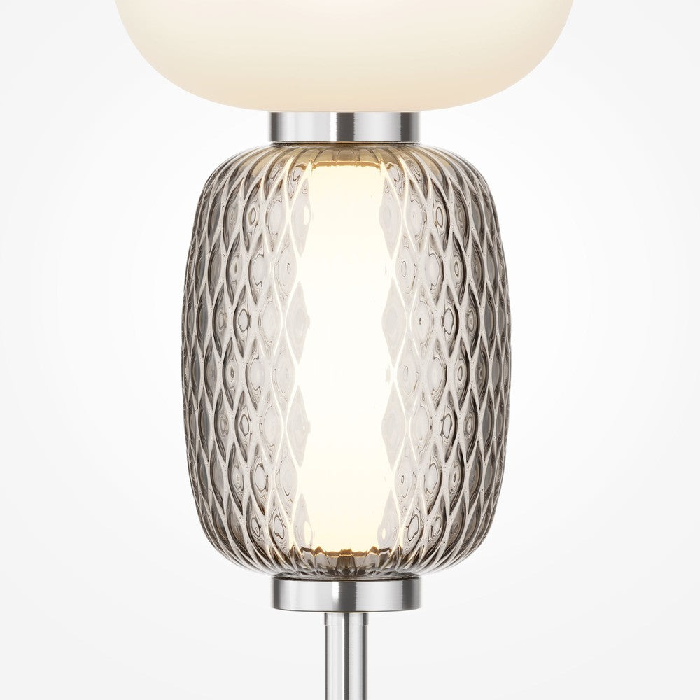 Pattern Table Lamp With Chrome Styling-Maytoni-South Charlotte Fine Lighting