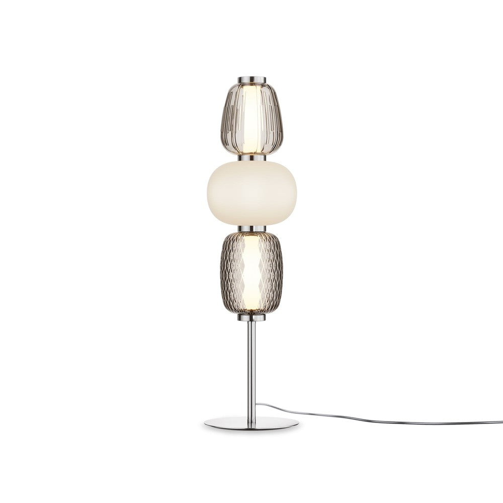 Pattern Table Lamp With Chrome Styling-Maytoni-South Charlotte Fine Lighting