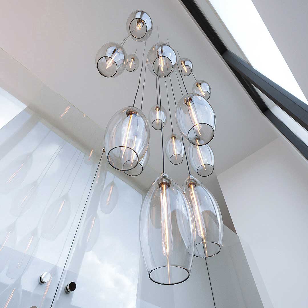 Leverint pendant light cluster sold by South Charlotte Fine Lighting