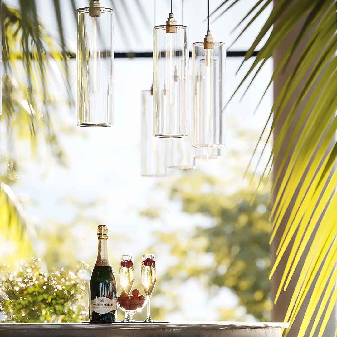 Piccadilly glass hanging lights for kitchen